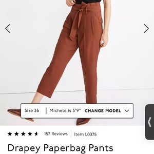 Madewell Drapey Paperbag Pants